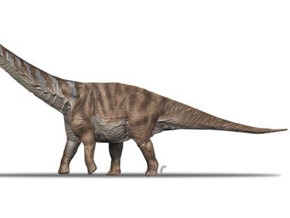 Reconstrucción del aspecto del 'Abditosaurus kuehnei' en vida.