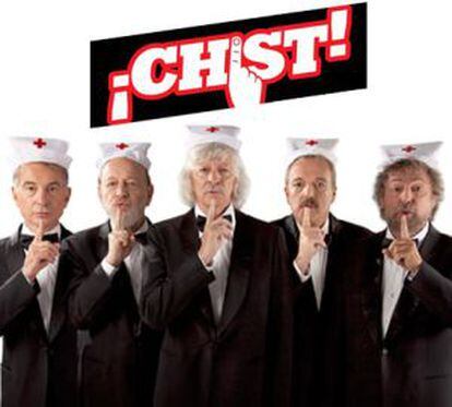 Foto promocional de la gira de Les Luthiers.