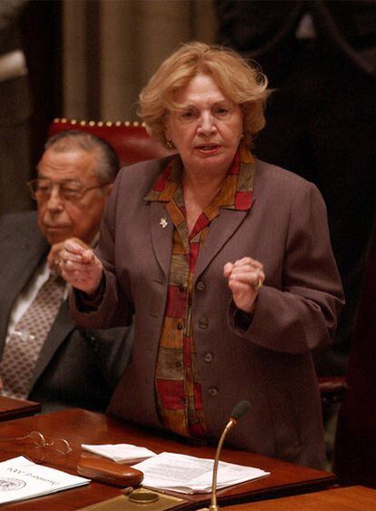 La senadora por Nueva York Olga Méndez, en 2004.