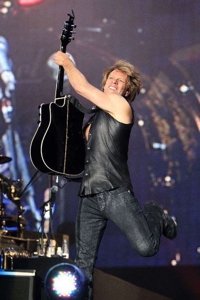 Bon Jovi durante su actuación en Rock in Rio Madrid.