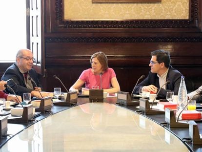 La mesa del Parlament, reunida este mi&eacute;rcoles. 