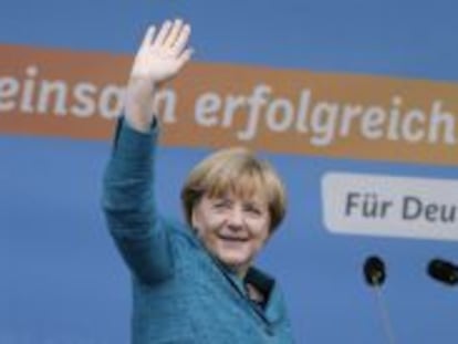 Angela Merkel, en Dresde