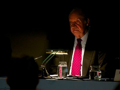 Juan Carlos I asistía a la III Cumbre la Internacionalización en la Real Casa de la Moneda en Madrid en junio de 2015.