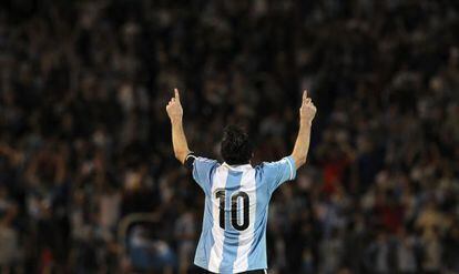 Messi, en un partido de clasificaci&oacute;n para el Mundial 2014.