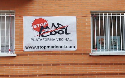 Cartel contra Mad Cool en Getafe