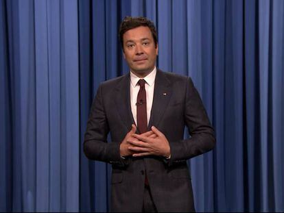 Jimmy Fallon, el pasado lunes, en la presentaci&oacute;n de su programa.