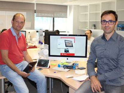 Ignacio Latasa, a la derecha, y Ricardo Oficialdegui, creadores de Polygon Education. 