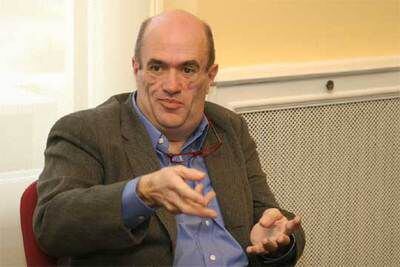 Colm Tóibín, durante su visita a Barcelona.