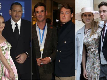 Jennifer Lopez, Alex Rodriguez, José Bono Rodríguez, Aitor Gómez, Beatriz de York y Edoardo Mapelli.