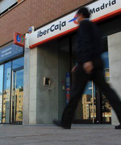 Una sucursal de Ibercaja en Madrid