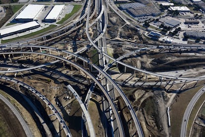 Intercambiador de la autopista I-35, que atraviesa el Estado de Texas, construido por Ferrovial.