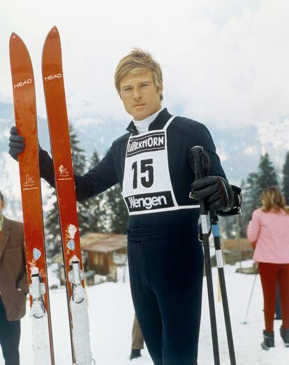 Esquiador de anuncio en El descenso de la muerte (1969).