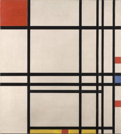 El cuadro 'Abstraction' (1939-42), de Piet Mondrian, conservado en el Kimbell Art Museum.