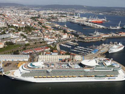 Vista de la terminal de cruceros de Ferrol.