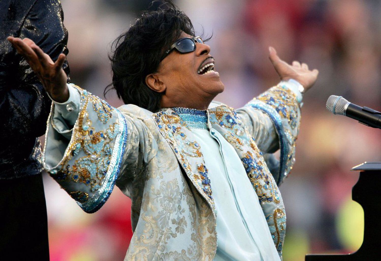 Little Richard, en un concierto en el intermedio de un partido de la NFL en Tennesse en 2004.