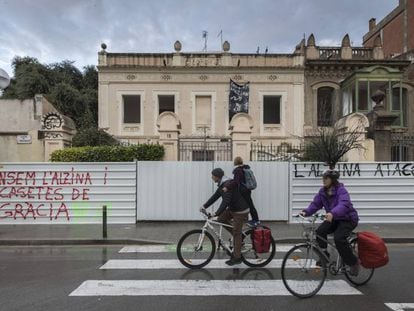 Las dos casas del barrio de Gràcia que el Ayuntamiento quiere expropiar.