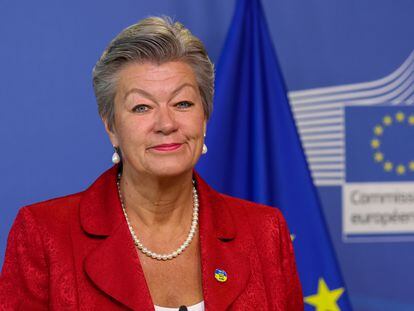 La comisaria europea de Interior, Ylva Johansson, este martes en Bruselas.