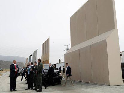 Donald Trump, en la frontera entre EE UU y México el 13 de marzo de 2018.  