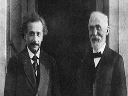 Einstein y Lorentz en 1921.