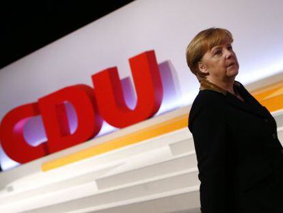 Angela Merkel en el congreso federal de la CDU.