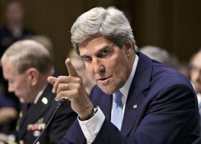 El secretario de Estado, John Kerry, ante el comité de Exteriores del Senado.