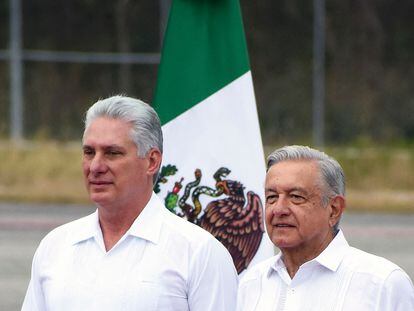 Los presidentes de Cuba y México, Díaz-Canel y López Obrador, el sábado pasado en Campeche.