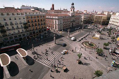 La Puerta del Sol, en una imagen panorámica captada en septiembre de 2003.
