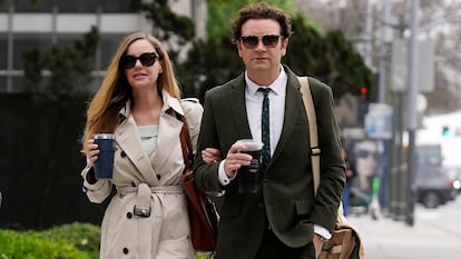 Danny Masterson y su esposa, Bijou Phillips, a su llegada al tribunal de Los Ángeles