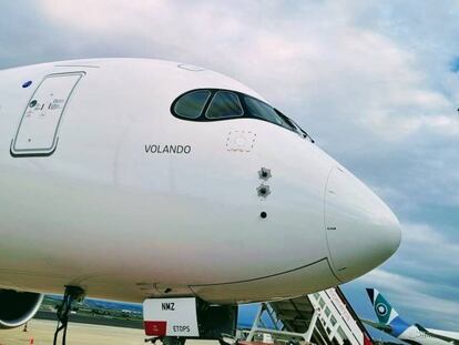 El A350-900 recién recibido por Iberia.