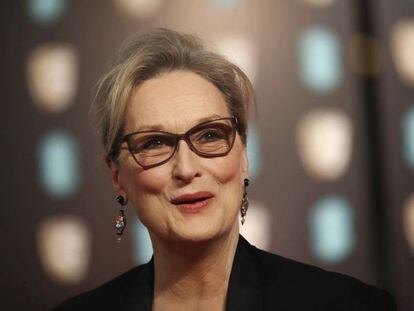 La acrtiz estadounidense Meryl Streep posa para los fotógrafos en Londres el pasado febrero.