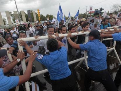 Protestas en Managua contra el proyecto de canal.