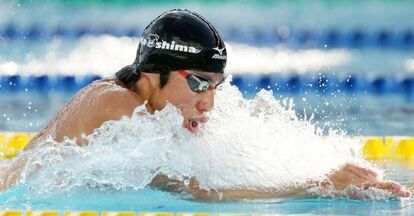 Yamaguchi, durante sus 200m braza de r&eacute;cord. 