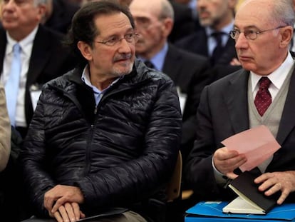 Rodrigo Rato junto al ex consejero de Bankia José Antonio Moral Santin ) 