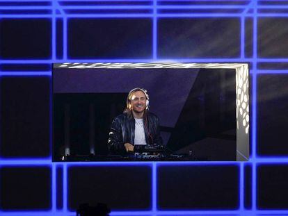 El franc&eacute;s David Guetta, en la Gala en Madrid de los 40 Principales, en 2013. 