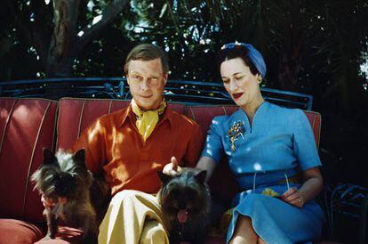 Los duques de Windsor, Eduardo VIII y Wallis Simpson, en una imagen de los años 40. 
 