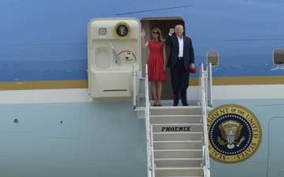 Donald Trump y la primera dama Melania Trump