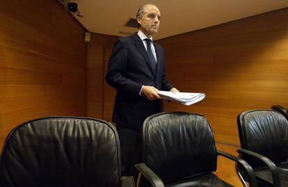 El expresidente valenciano Camps, el 16 de mayo en las Cortes Valencianas.