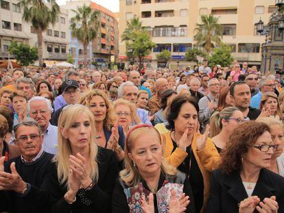 Concentración contra el narcotráfico, el pasado mayo, en el centro de Algeciras.