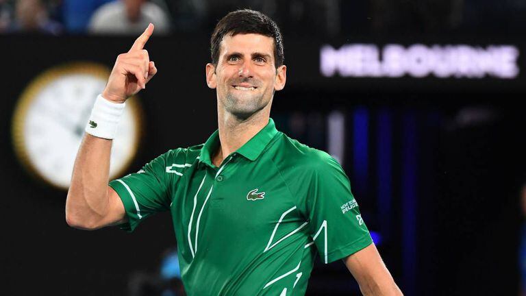 Djokovic celebra un triunfo en Melbourne, el pasado mes de enero. WILLIAM WEST (AFP)