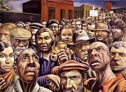 El cuadro Manifestación (1934), de antonio Berni, forma parte de la colección del Museo de Arte Latinoamericano de Buenos Aires (MALBA)