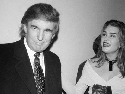 Donald Trump y Brooke Shields, en 1992. 