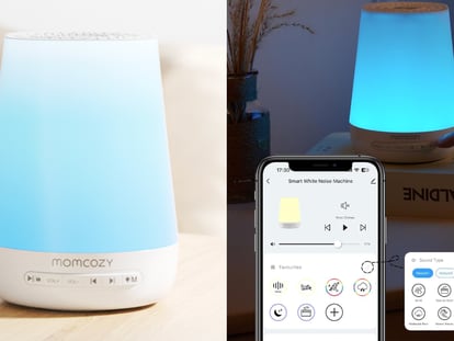 Así luce esta máquina de ruido blanco que se comercializa en Amazon. MOMCOZY.