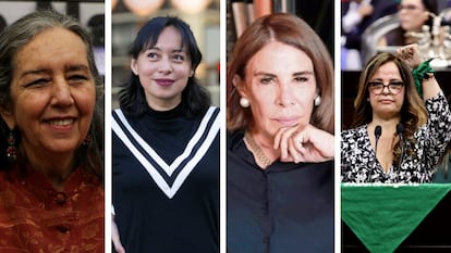 De izquierda a derecha: Marcela Lagarde, Brenda Navarro, Sabina Berman y Lorena Villavicencio.