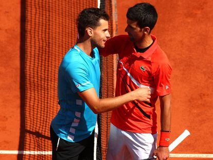 La semifinal de Roland Garros entre Thiem y Djokovic, en imágenes