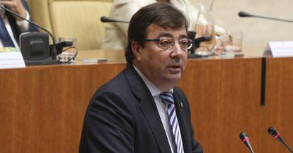 Guillermo Fernández Vara, la semana pasada en un acto por el Día de Extremadura.