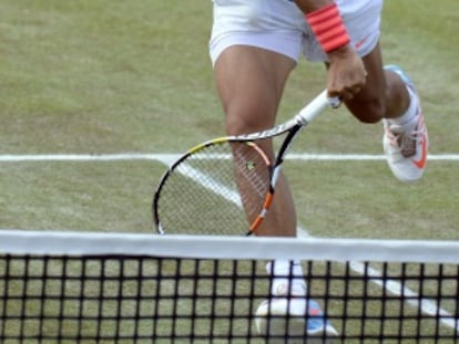 Nadal, durante el partido contra Baghdatis.