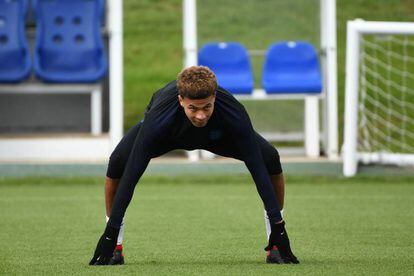 Dele Alli, en el entrenamiento de Inglaterra. 