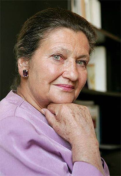 Simone Veil, ayer en su despacho en París.