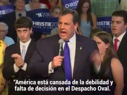 Chris Christie anuncia su candidatura en Nueva Jersey.