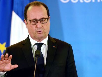 El presidente franc&eacute;s, Fran&ccedil;ois Hollande, este jueves.
